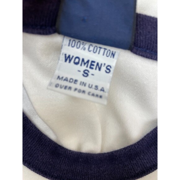 Lands' End Sleeveless Pleated Flare Tank Dress Women's Size S White & Navy - Picture 6 of 10